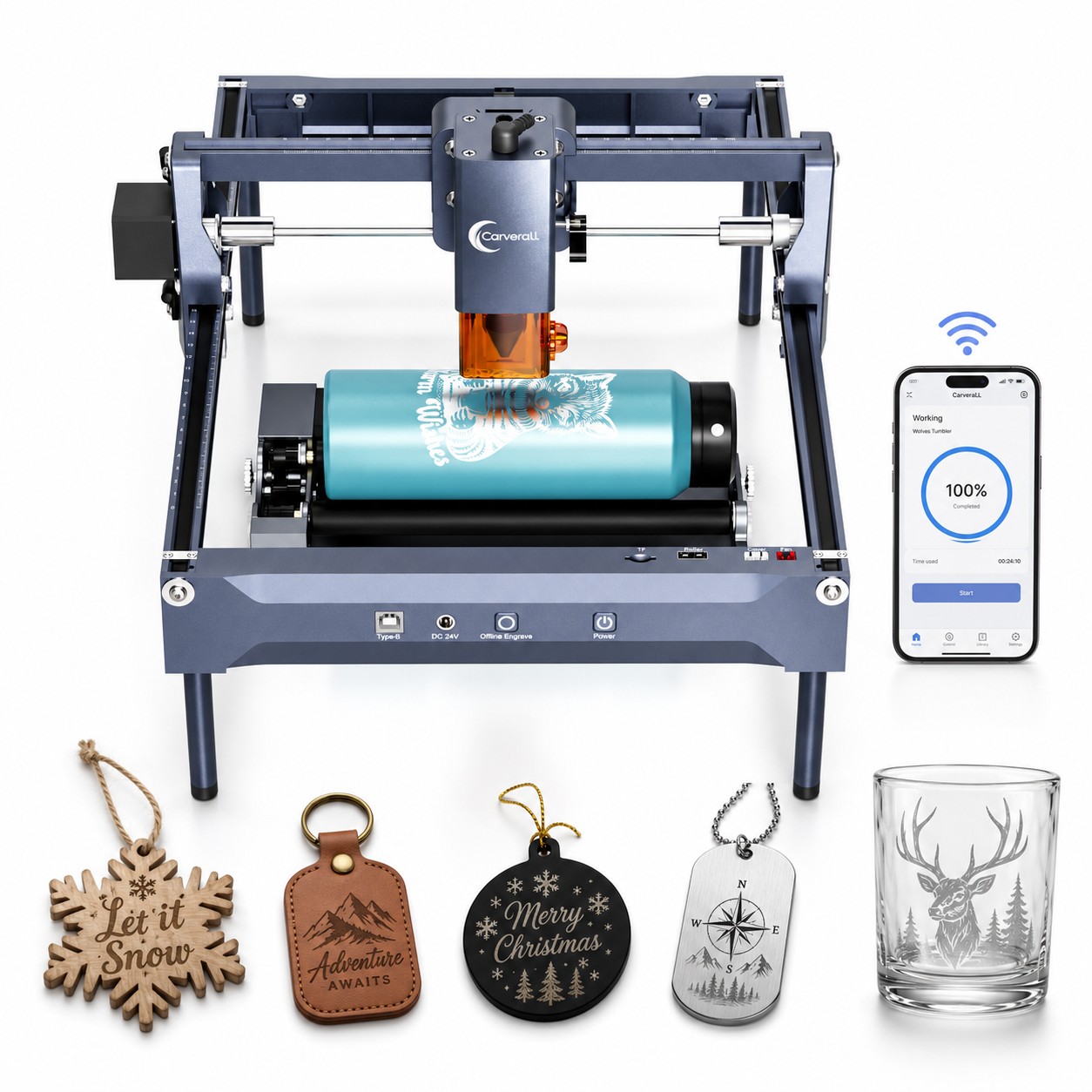 Laser Marking Machine - เครื่องแกะสลักเลเซอร์ Carverall K15 Pro 7W 12W