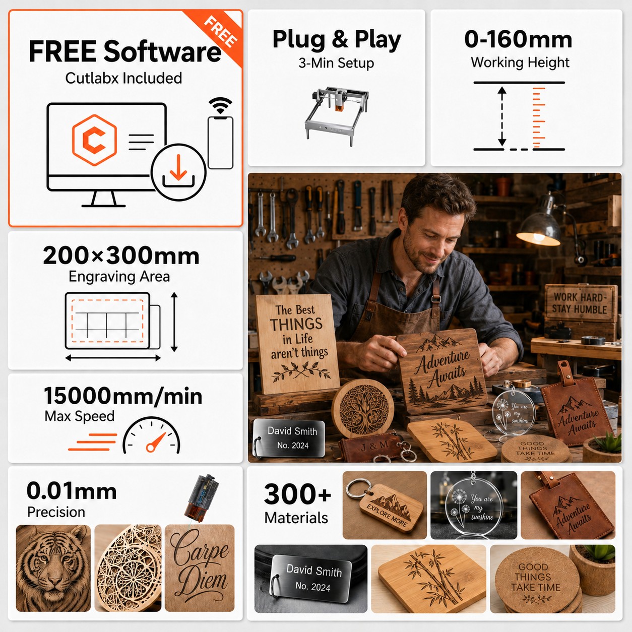 เครื่องแกะสลักเลเซอร์ Carveral - Laser Marking Machine บทวิจารณ์และราคา