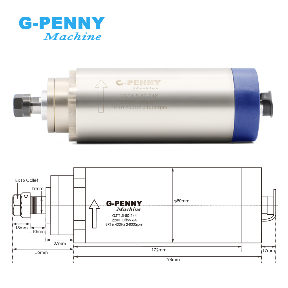 แกนหมุนแบบระบายความร้อนด้วยอาก - Cnc Spindle Motor บทวิจารณ์และราคา